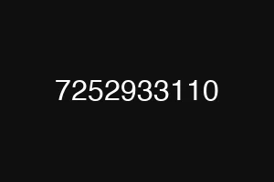 7252933110